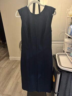 Banana Republic Navy Midi Sheath Dress